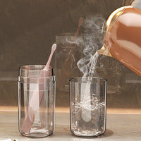 Portable Travel Toothbrush Holder and Mouthwash Cup Set for Couples and Kids