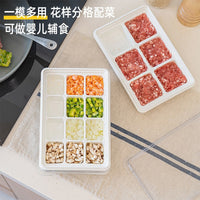 Japanese Baby Food Freezer Tray with Easy Release Silicone Ice Cube Mold and Storage Box for Homemade Ice Cubes