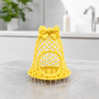 Aquarium Fish Shrimp Hideout Cave with Bell and Bowknot Decoration