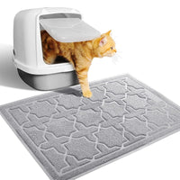 Cat Litter Box Mat, Soft Honeycomb Double Layer, Easy Clean, Waterproof, Non-slip, Litter Trapping Pad for Floor Protection