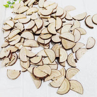 Half-Round Wood Slices for DIY Crafts, Painting, and Decorations
