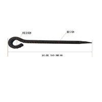 Heavy-Duty Steel Tent Stakes for Outdoor Camping and Canopies, Threaded Ground Pegs