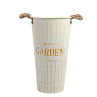 Vintage Galvanized Metal Flower Bucket for Floral Arrangements and Home Decor