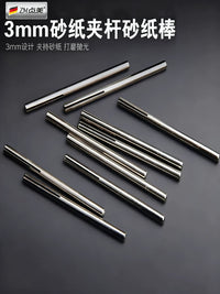 Sanding Paper Holder Rod for Rotary Tools, 3mm Shank Sandpaper Clamp for Drills and Grinders