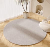 Wabi-Sabi Style Faux Cashmere Round Rug for Living Room Bedroom Study
