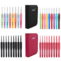 Ergonomic Crochet Hook Set with Storage Case for Yarn Knitting and Crafting