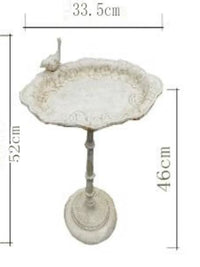 Vintage Cast Iron Rose Bird Bath Feeder Tray Garden Decor