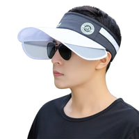 Men's Korean Style Outdoor Sun Visor Hat with Large Brim for Sun Protection and Breathability