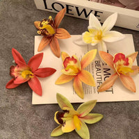 Artificial Cymbidium Orchid Flower Heads for DIY Crafts and Wedding Decor