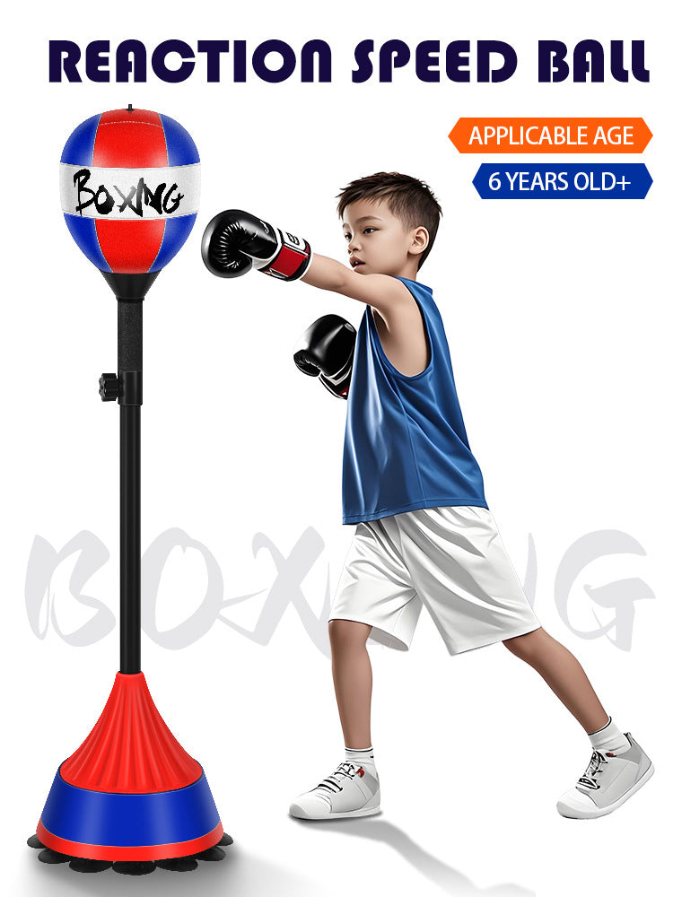 Freestanding Reflex Boxing Bag with Suction Cups for Adults and Kids