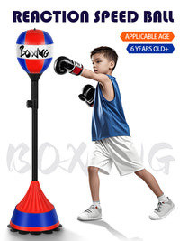Freestanding Reflex Boxing Bag with Suction Cups for Adults and Kids