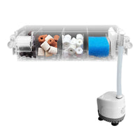 3-in-1 Aquarium Filter Drip Box for Small Fish Tanks, Wall-Mounted Waterfall Internal/External Filtration System