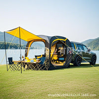 Instant Pop-Up Car Tailgate Tent with Awning for 2-4 Person Self-Driving Tours
