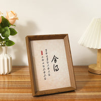 Chinese Calligraphy Photo Frame Wall Hanging or Tabletop Decor, Wooden Picture Frame for A3, A4, 5, 6, 7, 8 Inch Photos