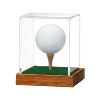 Acrylic Golf Ball Display Case with Wooden Base, Dustproof Storage Box