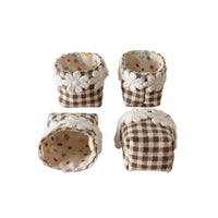 1:12 Dollhouse Miniature Fabric Storage Basket Model