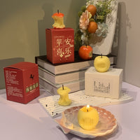 Bitten Apple Scented Candle Realistic Fruit Shape Aromatic Ornament Birthday Gift