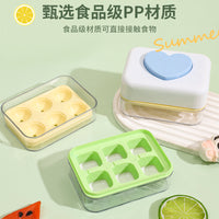 Heart-shaped Ice Cube Mold 6-Grid Mini Press Ice Tray Silicone Ice Box Household Ice Storage Box with Lid Frozen Ice Cubes