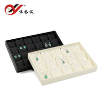 Stackable PU Leather Jewelry Display Tray for Necklaces, Rings, Pendants, and Earrings