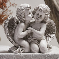 French Angel Cupid Figurine Sculpture for Living Room Wine Cabinet Desktop Decor
