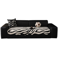 Irregular Leopard Print Plush Sofa Cover Cushion for Winter