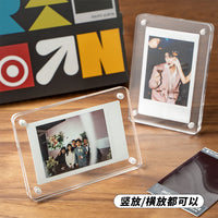 Magnetic Acrylic Photo Frame for Instax Mini and Small Cards, Desktop Display