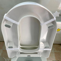 Squatting and Sitting Dual-Use Toilet Seat with Integrated Cushion, Extra Large