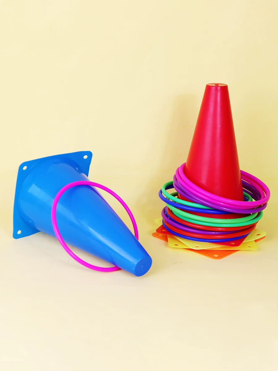 Kids Ring Toss Game Set for Parent-Child Interaction and Educational Sensory Training