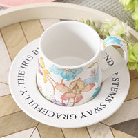Tulip Coffee Mug and Saucer Set, French Afternoon Tea Cup Gift Box