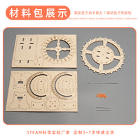 Wooden Assembly Model Mechanical Sundial Educational Toy