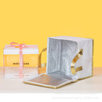 Insulated Food Delivery Bag for Cakes Hotpot Seafood BBQ - Thermal Cooler Bag with Aluminum Foil Lining, Thickened Handbag for Cold Chain Preservation