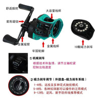 Saltwater Baitcasting Reel with Alarm for Lure Fishing