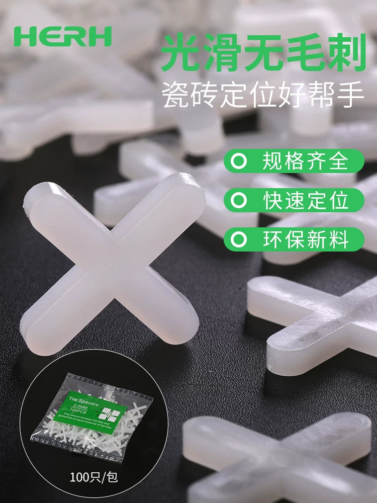 Tile Leveling Spacers for Flooring and Wall Installation, Cross-Shaped Tile Spacers