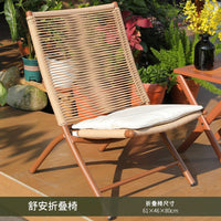 Foldable Outdoor Recliner Chair for Garden Patio, Heavy-Duty Sun Lounger with Backrest