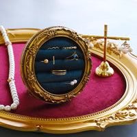 Vintage Velvet Jewelry Display Tray for Necklace Earring Ring Storage & Photography Props