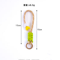 Colorful Knotted Lanyard Keychain for DIY Crafts, Short Anti-Loss Strap for Phones and Bags