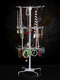 Jewelry Display Stand with Colorful Rope for Necklaces, Pendants, and Keychains