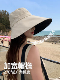 Women's Foldable UV Protection Sun Hat with Wide Brim and Detachable Neck Flap