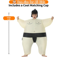 Inflatable Sumo Wrestler Costume for Adults and Kids - Funny Halloween Fancy Dress