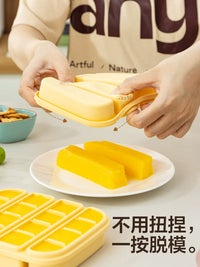 Anya Silicone Baby Food Freezer Tray with Lid - Multi-Compartment Ice Cube Mold for Homemade Purees and Storage
