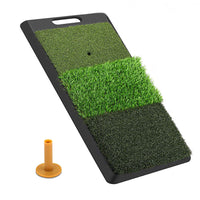 Golf Hitting Mat Swing Practice Batting Pad Rubber Non-slip Grass Mat Indoor Outdoor Portable Storage