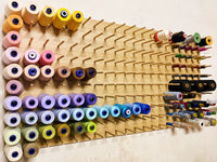 Wooden Thread Spool Holder Wall Mount for Sewing and Craft Organization