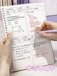 Deli B5/A4 Detachable Error Correction Notebook for Students, 360/240 Pages, for Math, English, Chinese
