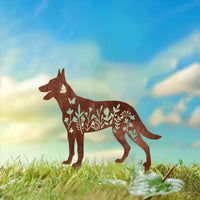 Metal Animal Garden Stakes Outdoor Yard Art Decor Rusty Iron Silhouette