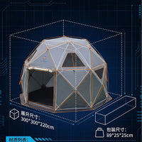 Automatic Pop-Up Family Camping Tent with Mosquito Net and Sun Protection