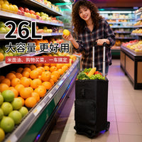 Foldable Lightweight Shopping Cart with Wheels, Portable Grocery Utility Cart