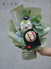 DIY Ping Pong Chrysanthemum Animal Face Accessories for Creative Bouquets