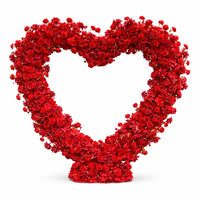 Heart-Shaped Wedding Arch Flower Stand for Outdoor Ceremonies and Decorations