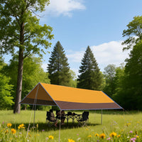 Outdoor Camping Tarp Shelter Sunshade with Poles, Thickened Oxford Cloth, UV Protection, Waterproof, Portable