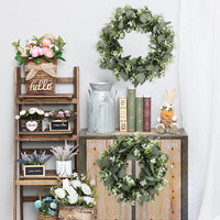 Artificial Eucalyptus Wreath for Door Decor, Christmas, Welcome Parties, and Home Decoration